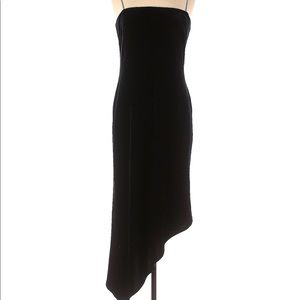 Black Chiffon Ruffle Bottom Cocktail Dress
